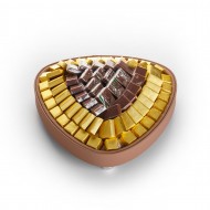 صينية شوكلت بيضاوي جلدي بني صينية شوكلت بيضاوي جلدي بني