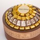 صينية خشبي شوكلت عيدية بلجيكي فاخرة - بني