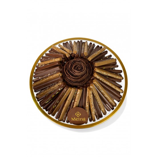 صينية ذهبي فاخر مكشوف