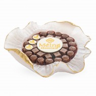 صينية رزين ورد مع شوكولاتة بلجيكية مكشوف صينية رزين ورد مع شوكولاتة بلجيكية مكشوف