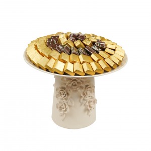 صينية شوكلت فاخر دائري روز