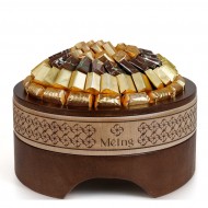 صينية خشبي شوكلت مغلف بني صينية خشبي شوكلت مغلف بني