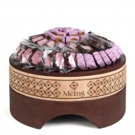 صينية شوكولاتة خشبي مواليد - بنت